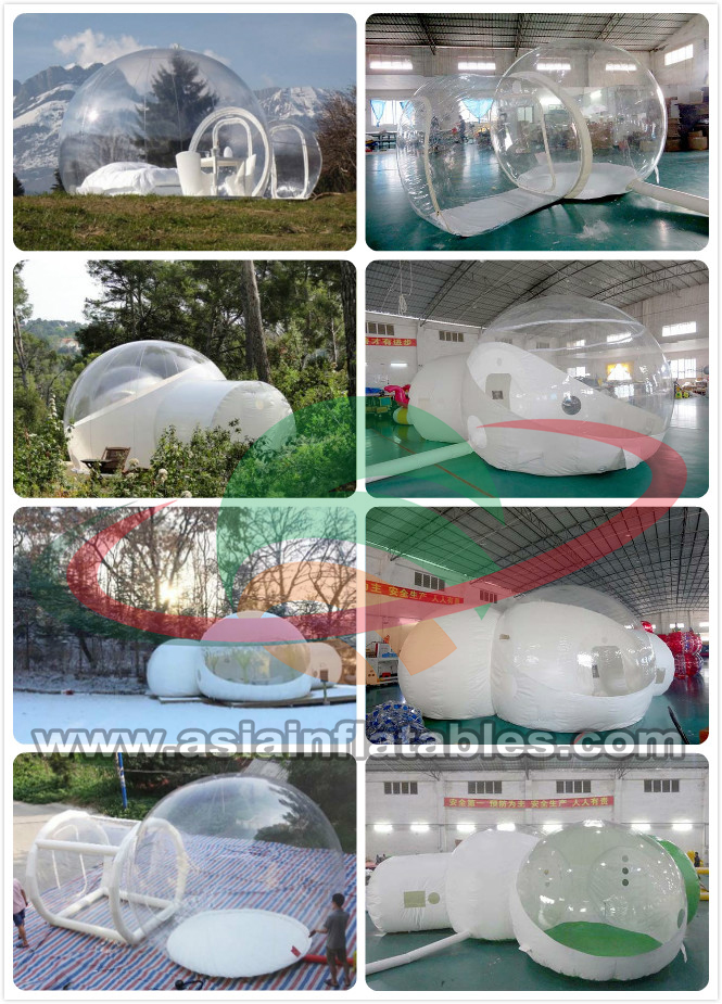 چادر حباب شفاف بر روی آب سفارشی ساخته شده است