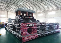 Special OPS Black Inflatable Obstacle Challenges / Obstacle Course House