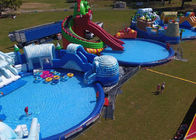 UV Resistance Commercial Inflatable Water Parks With Swimming Pool