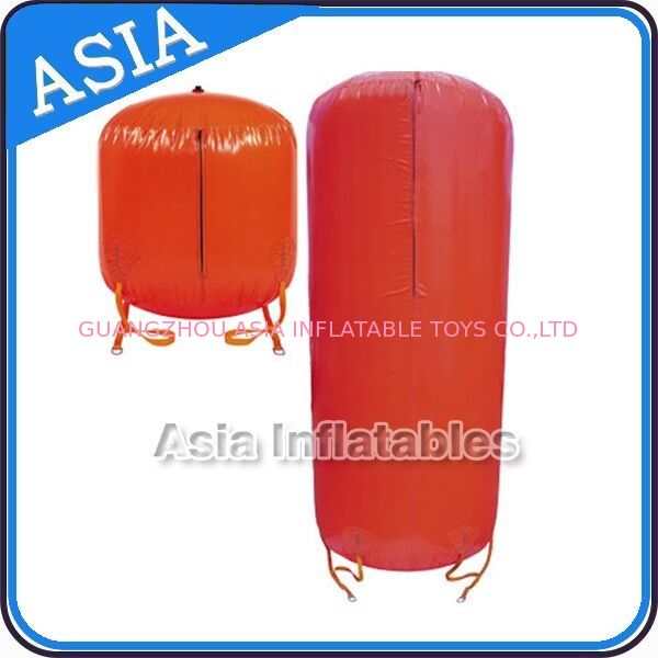 0.6mm PVC Lightweight Inflatable Red Cylinder Buoy Paintball Bunker For Sale