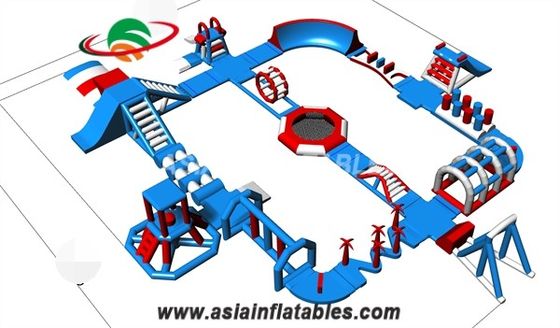 استخر آبی رنگ 30M 0.6mm پارک آبی بادی PVC