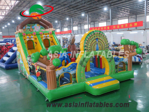 Fire Retardant 8 X 6M Zoo Inflatable Zoo Playground for Teenager