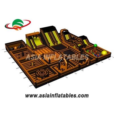 پارک تفریحی سرپوشیده 0.55 mm PVC بادی فنری
